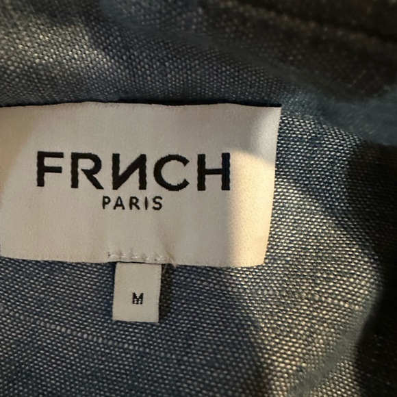 Frnch Kathleen chambray dress side waist tie size medium - Picture 10 of 12